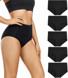 🌟 Angebot: wirarpa Damen Unterhosen Baumwolle Hohe Taille Slips 5er Pack 👙