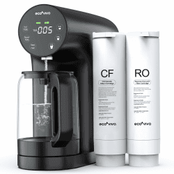 Ecoviva Auftisch Osmoseanlage | Trinkwasser Umkehrosmoseanlage mit 4-stufiger Filtration 🌊