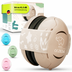 Schallwerk ® Mini+ (Coffee Brown) - Ohrenschützer für Kleinkinder - Hochwertige Lärmschutz Kopfhörer Kinder