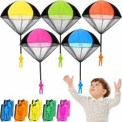 Jiosdo Fallschirm Spielzeug Kinder - 10 Stück Fallschirmspringer Spielzeug 🌈