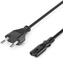 🔌 deleyCON 2m Netzkabel Stromkabel Strom Kabel Schwarz ⚡️