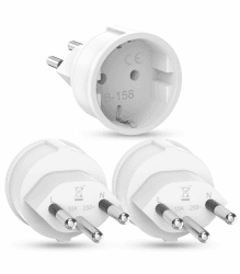 🌍🔌 3 Stück Schweiz Reiseadapter - Steckdosenadapter für Malediven, Ruanda, Liechtenstein