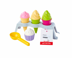 🍦 SIMBA 107104717 Eisständer, Sandkastenspielzeug, Sandspielzeug, 10 Teile, 29cm 🍨