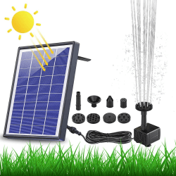 🌞🌿 AISITIN 6.5W Solar Springbrunnen mit 6 Fontänen für Garten und Teich 🐦🌊