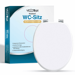 Yelcona WC Sitz mit Absenkautomatik und Motiv - Hochwertiger Toilettendeckel aus Holz 🚽🛠️