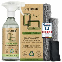 500ml Bildschirmreinigungsspray + 3X Mikrofasertuch 📱💻📺 | Reinigungsflüssigkeit | Kein Verschmieren