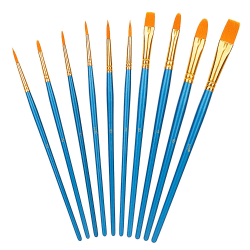 Amazon Basics Künstlerpinsel im Set, 10 Stück verschiedene Größen 🎨