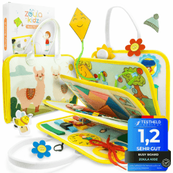 Montessori Busy Board deutsch [herausnehmbare Seiten & kombinierbares Busyboard] - Reise Spielzeug