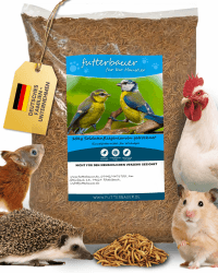 Premium Vogel- und Fischfutter mit getrockneten Soldatenfliegenlarven