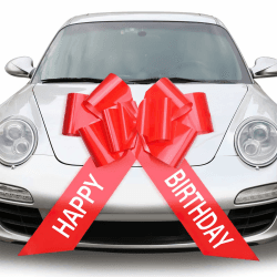 🎁 Riesige Große Rote Schleife - XXL 76 cm 🚗🎀