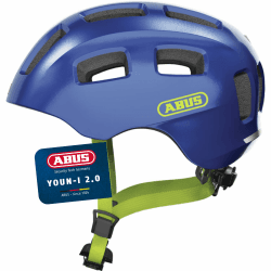 🚴 ABUS Fahrradhelm Youn-I 2.0 - mit Licht für Kinder, Jugendliche und junge Erwachsene - für Mädels und Jungs M (52-57 cm) Blau (sparkling blue) 🌟
