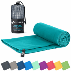 Fit-Flip Mikrofaser Handtuch 🌿 Kompakt & Leicht 🏋️‍♂️ Schnelltrocknend & Saugstark 🏖️ Sport, Fitness, Sauna