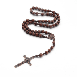 🌟 Katholisches Kreuz Rosenkranz Halskette 📿