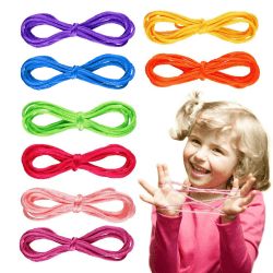 🌈 jiuzcare Fadenspiel Fingerspiel 8 Stück 160cm Ztringz Fingerspielzeug Glitter Ztringz Fadenspiele