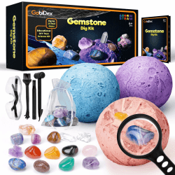 🌟 GobiDex Ausgrabungsset für Kinder - Natürliche Edelsteine und Kristalle 🌈