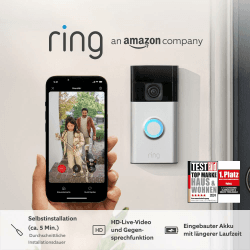 🔔 Ring Akku-Videotürklingel (Battery Video Doorbell) (2024) | WLAN-Videotürklingel-Sicherheitskamera, Selbstinstallation (in 5 Minuten) 🔔