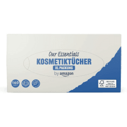 🌿🧻 Amazon Kosmetiktuchbox 3-lagig XL Packung, 160 Stück, 1er-Pack - Sonderangebot!