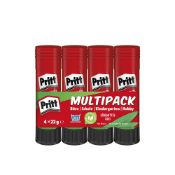 🎨🖌️ Pritt Klebestift 4x22g - Kinderfreundlicher Bastelkleber für Kunst und Schule 🏫✂️