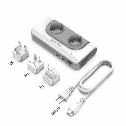 🔌🔋 BESTEK 200W Spannungswandler mit 4 USB Reiseladegerät 110v auf 230v Reiseadapter