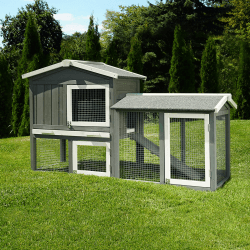 Miweba MyAnimal Hasenstall MH-03 | Kaninchenstall mit Freilaufgehege 🐰🏡