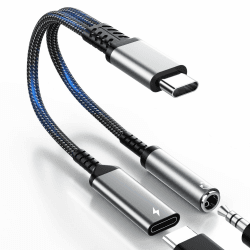 🔥 2 Stück Aux Kabel USB C, Adapter USB C Auf Klinke 2 in 1 🔥