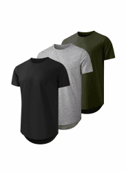 JMIERR 3er Pack T-Shirt Herren Sommer Basic Einfarbig Baumwolle Slim Fit Kurzarm Sportwear 🌟