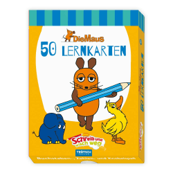 🐭🎨 Troetsch Die Maus Lernkarten schreib und wisch weg 50 Karten mit Stift und Schwamm 🖍️✨