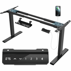 🌟 SALE: JUMMICO Dual-Motor Tischgestell Höhenverstellbar mit USB-Buchse und Kabelwanne 🌟
