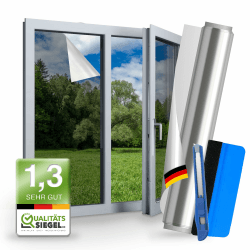 UV Sonnenschutzfolie für Fenster - Blickdichte Selbstklebende Hitzeschutzfolie