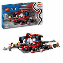LEGO City F1 Boxenstopp mit Boxencrew und Ferrari Flitzer - Ostergeschenke für Jungen und Mädchen ab 6 Jahren 🏎️🔧