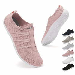 👟 Barfußschuhe Damen Herren: Leichte Atmungsaktiv Turnschuhe mit rutschfester Gummisohle