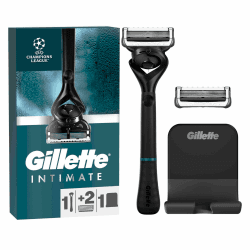 🪒🎁 Gillette Body und Intimate Nassrasierer Herren + 2 Rasierklingen