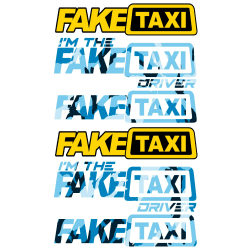🚖 Pack Aufkleber Faketaxi Fake Taxi und I'm The Fake Taxi Driver 6 Stück 🚗