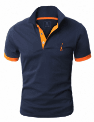 👕 GLESTORE Poloshirt Herren Männer Hemd Herren Kurzarm Shirt Sommer XL A1-marine 👕