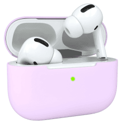 EAZY CASE - Schutzhülle für AirPods Pro Hülle Violett Silikon Case Stoßfest mit Deckel Schutz Antikratz Etui Cover rutschfeste Silikonhülle für Airpod Pro 1. Generation Silikoncase in Lila Lavendel 🎧🔒