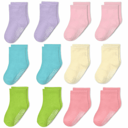 🧦 ELUTONG 12 Paar Socken Kinder Baby Jungen Socken ABS Antirutsch Anti-Rutsch Kleinkinder Babysocken für 1-10 Jahre 🧦