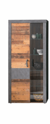 Trendteam Smart Living - Highboard Schrank - Wohnzimmer - Indy - Graphit Grau Matera mit Old Wood