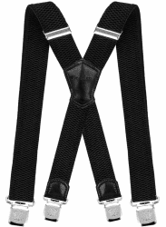 👖🔥 Decalen Hosenträger für Herren Breit 4 cm mit sehr Starken 4 Metall Clip Lang Einheitsgröße für Männer und Damen Einstellbar und Elastisch X Style - Nur 12.6€!