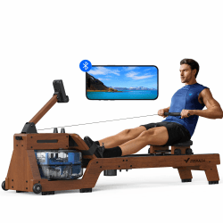 🚣‍♂️ MERACH Wasserrudergerät für Zuhause - Hochwertiges Hartholz & Immersives Rudererlebnis 🌊