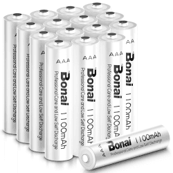 BONAI Akku AAA 1100mAh 16 Stück Wiederaufladbare Batterien 🌞