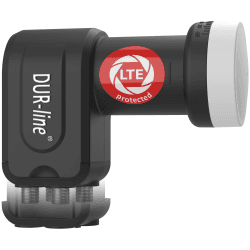 📡 DUR-line +Ultra Quad LNB - 4 Teilnehmer schwarz - mit LTE-Filter [ Test SEHR GUT *] 🛡️ 4-Fach, digital mit Wetterschutz, Full HD, 4K,Premium-Qualität