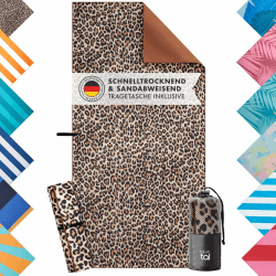 🏖️ Blumtal Strandhandtuch 90x180 cm Mikrofaser - Leo Handtuch/Strandtuch XXL 🌞