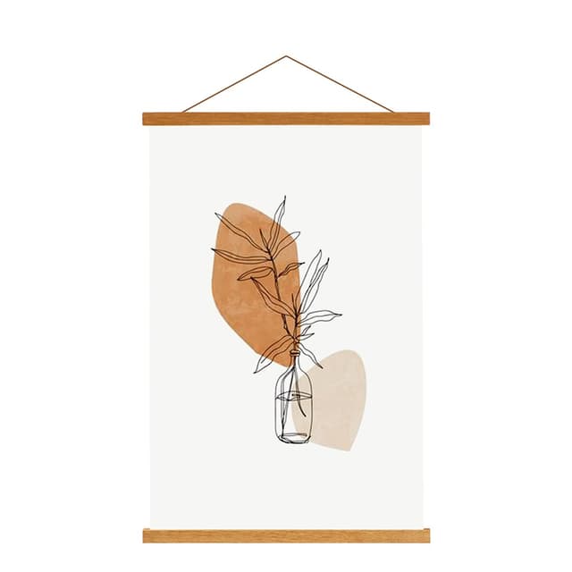 🖼️🎨 A1 Posterleiste Posterschiene Posterleisten 61CM, Magnet Magnetische Holz Poster Aufhänger Halter Rahmen Leisten Bilder Bild Bilderleiste Bilderrahmen 60x90 61x91.5 60x40 (61cm, Teak) Teak 61cm,1 Packung