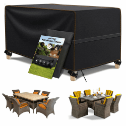 Schutzhülle Gartenmöbel Winterfest 420D Oxford Gewebe Schwarz 180x120x74cm 🌧️