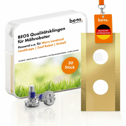 🌿 BEOS® Premium Titan Ersatzmesser - 30 Stück + Schrauben 🌿