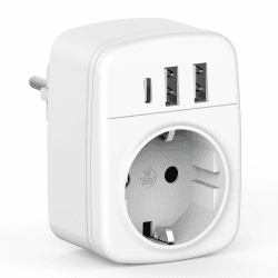 🔌 Mehrfachsteckdose mit 3 USB - Steckdosenleiste für USB-Geräte 📱