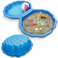 2-in-1 Sandkasten & Sandmuschel mit Deckel für Kinder 🏖️