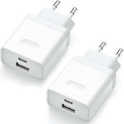 🔋🔌 USB C Ladegerät, USBC Adapter Netzteil 20W für iPhone 16 15 14 13 12 11 Pro Max SE XS XR 8 Plus, Galaxy S23/S22/S21, Netzstecker USB Stecker Mehrfach Charger Handy Ladestecker Wufuera