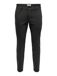 👖🔥 Nur & Söhne Herren Dunkelgraue Melange Hose - Angebot!