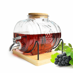 🥃🍷 SENDEZ 3L Fass mit Zapfhahn aus Edelstahl - Getränkespender Schnapsfass Weinfass Whiskyfass 🍹🎉